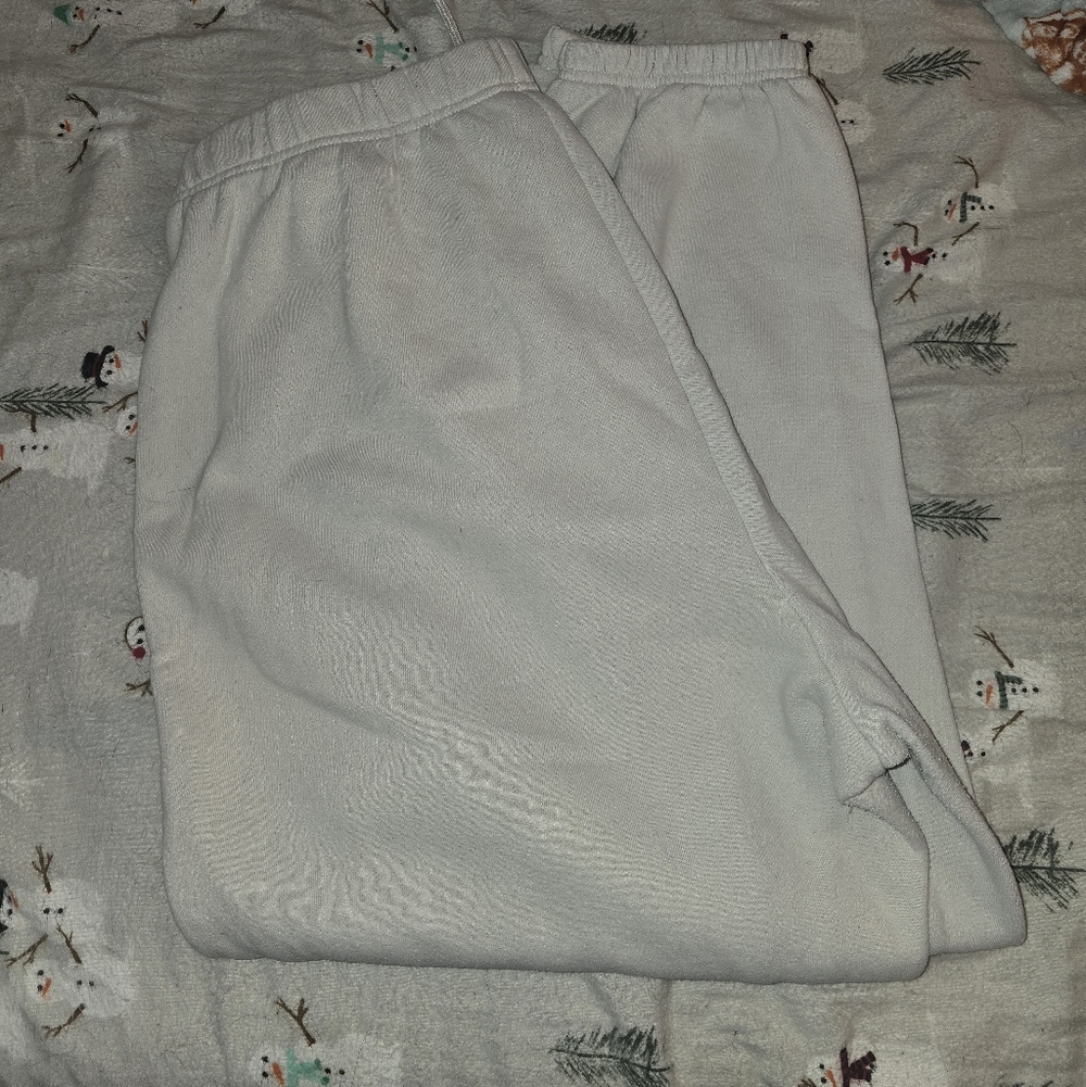 Women's Cozy White Joggers